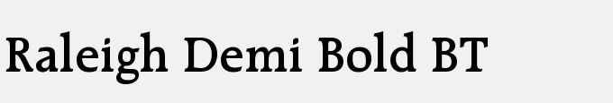 Raleigh Demi Bold BT