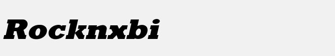 Rockney Extrabold Italic