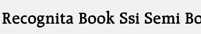 Recognita Book SSi Semi Bold
