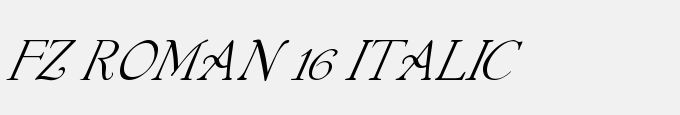 FZ ROMAN 16 ITALIC