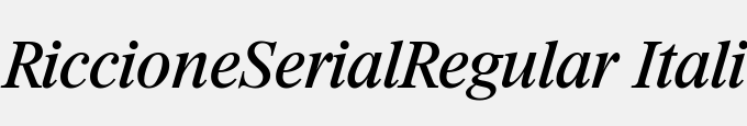 Riccione-Serial-Regular Italic DB