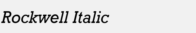 Rockwell Italic