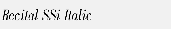 Recital SSi Italic