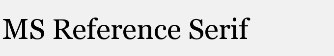 MS Reference Serif