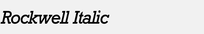 Rockwell Italic