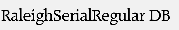 Raleigh-Serial-Regular DB