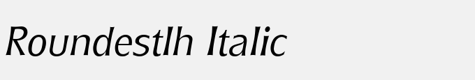 Roundest LH Italic