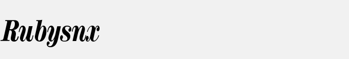 Ruby Script Narrow Xbold Regular