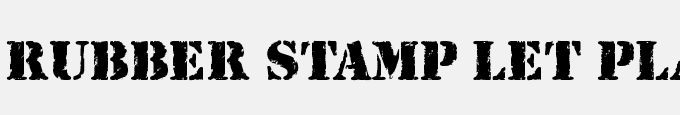 Rubber Stamp LET Plain