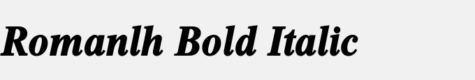 Roman LH Bold Italic