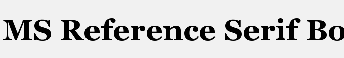 MS Reference Serif Bold