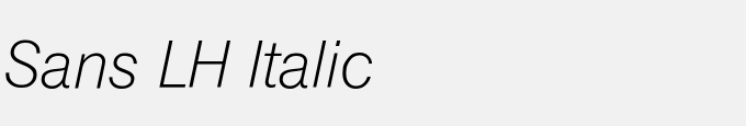 Sans LH Italic