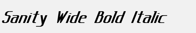 Sanity Wide Bold Italic
