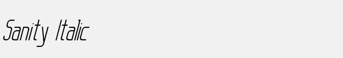 Sanity Italic