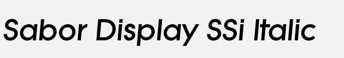 Sabor Display SSi Italic
