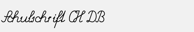 Schulschrift CH DB