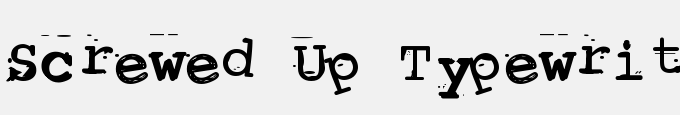 Screwed Up Typewriter