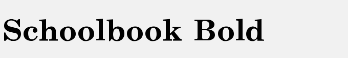 Schoolbook Bold