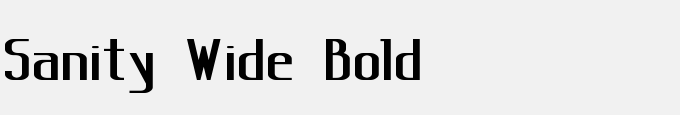 Sanity Wide Bold
