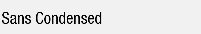 Sans Condensed