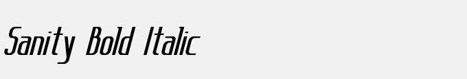 Sanity Bold Italic