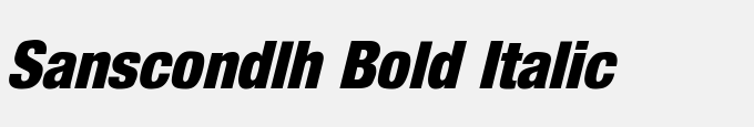 Sans Cond LH Bold Italic