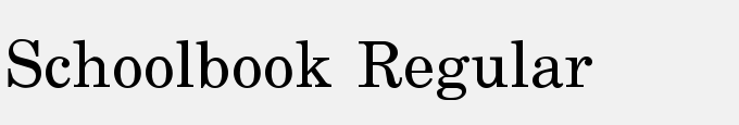 Schoolbook Regular