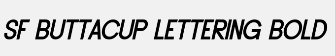 SF Buttacup Lettering Bold Oblique