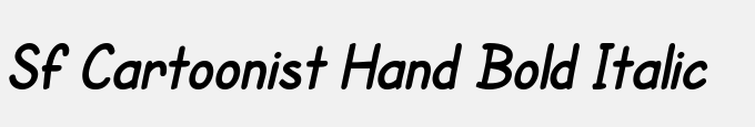 Sf Cartoonist Hand Bold Italic