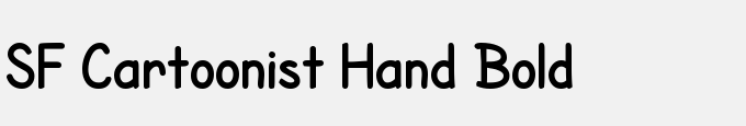 SF Cartoonist Hand Bold