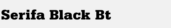 Serifa Black BT