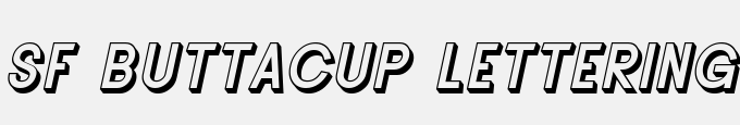 SF Buttacup Lettering Shaded Oblique