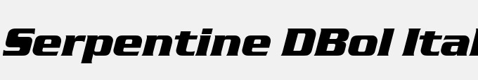 Serpentine DBol Italic