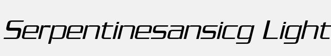 Serpentine Sans ICG Light Oblique