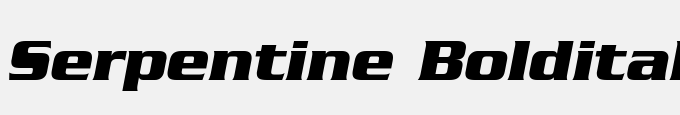 Serpentine Bold Italic