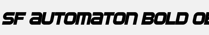 SF Automaton Bold Oblique