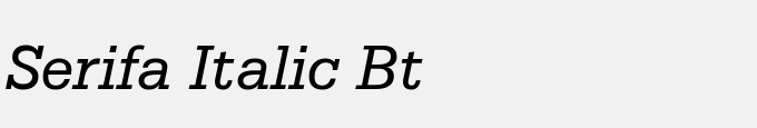 Serifa Italic BT