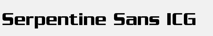 Serpentine Sans ICG