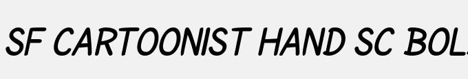SF Cartoonist Hand SC Bold Italic