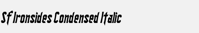 SF Ironsides Condensed Italic