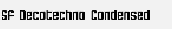 SF Deco Techno Condensed