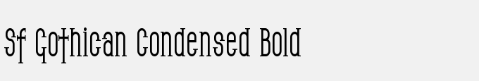 SF Gothican Condensed Bold