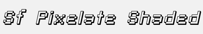 SF Pixelate Shaded Oblique