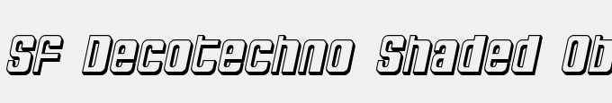 SF Deco Techno Shaded Oblique