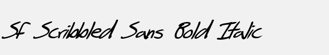 SF Scribbled Sans Bold Italic