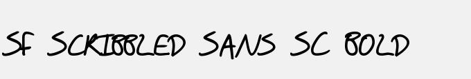 SF Scribbled Sans SC Bold