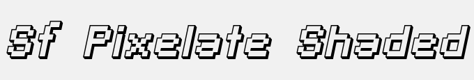 Sf Pixelate Shaded Bold Oblique
