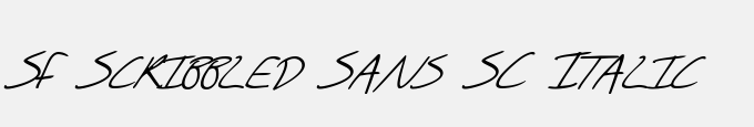 SF Scribbled Sans SC Italic