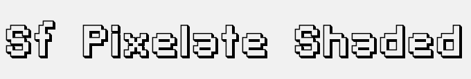 SF Pixelate Shaded Bold