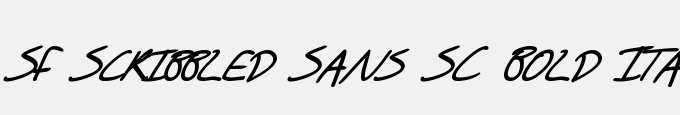 SF Scribbled Sans SC Bold Italic